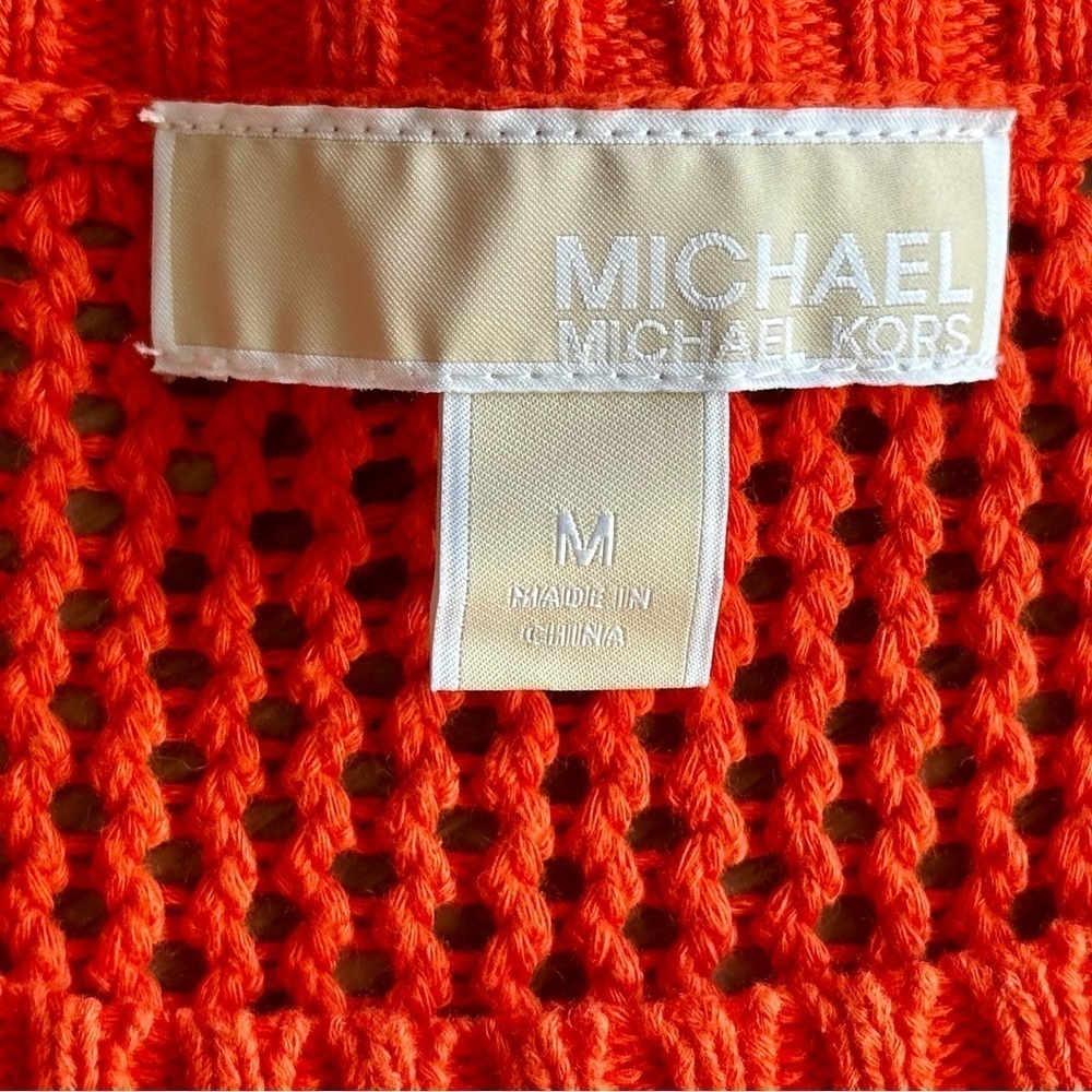 MICHAEL Michael Kors Women's Orange Knit Pullover Medium​​​​​​​ - Picture 6 of 6